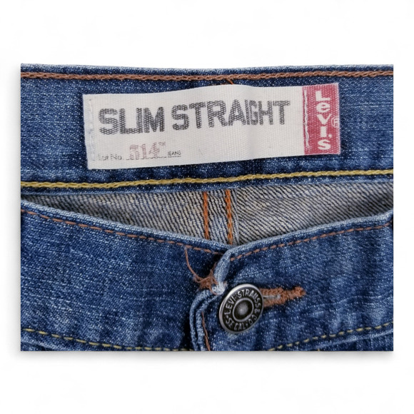 LEVI'S 514 Jeans Slim Straight Zip Fly 2008 Made In Mexico STAINED W30 L30 - Picture 9 of 13